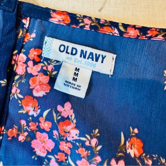Old Navy | Navy Blue Floral Sleeveless Dress - Picture 11 of 12